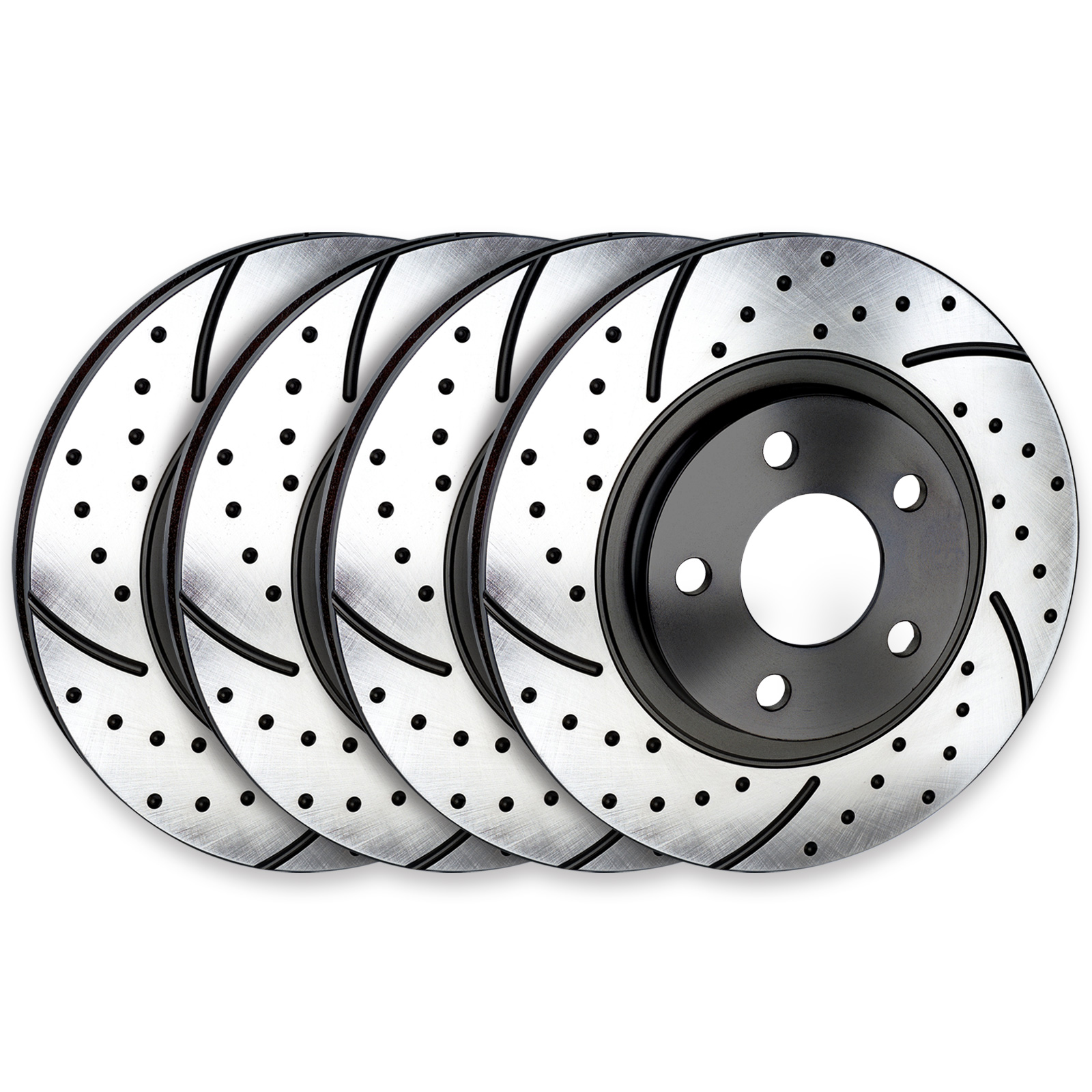 1993 Nissan 300ZX Dimpled and Slotted Brake Rotors - Premium