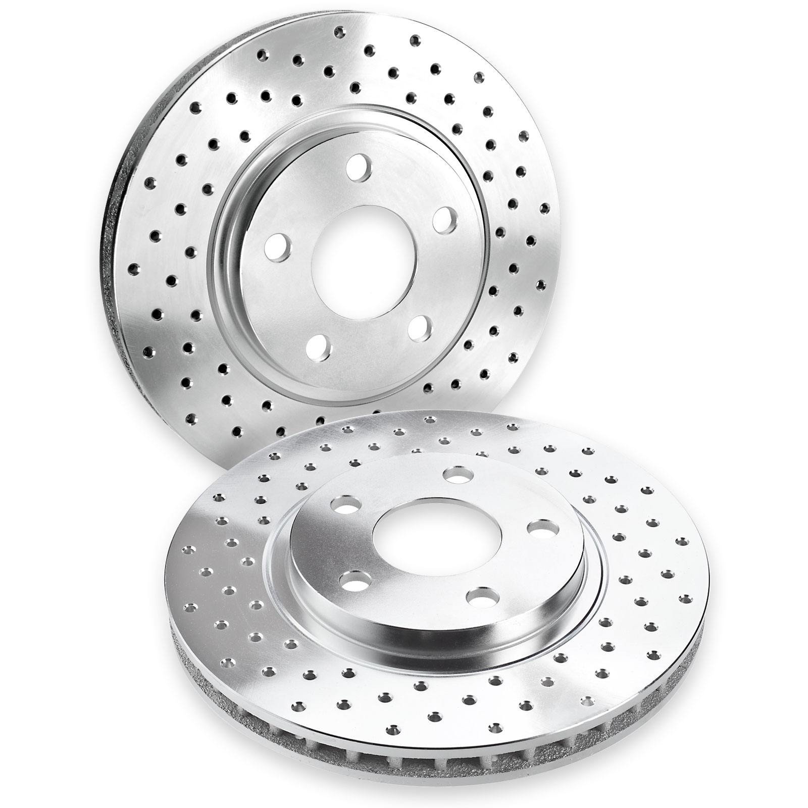 Complete 8-Piece Drilled & Slotted Brake Rotors And Pads Kit For Hyundai Santa Fe XL – Front & Rear, Fits 2017-2018, Detroit Axle