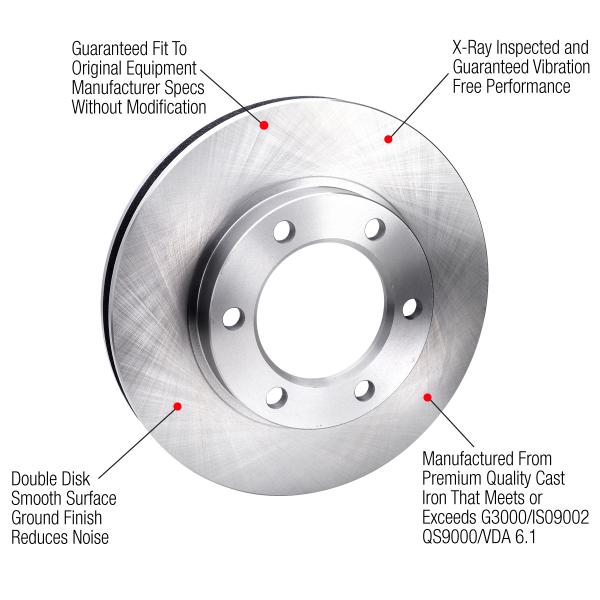 1993 Toyota Paseo Standard Replacement Brake Rotors