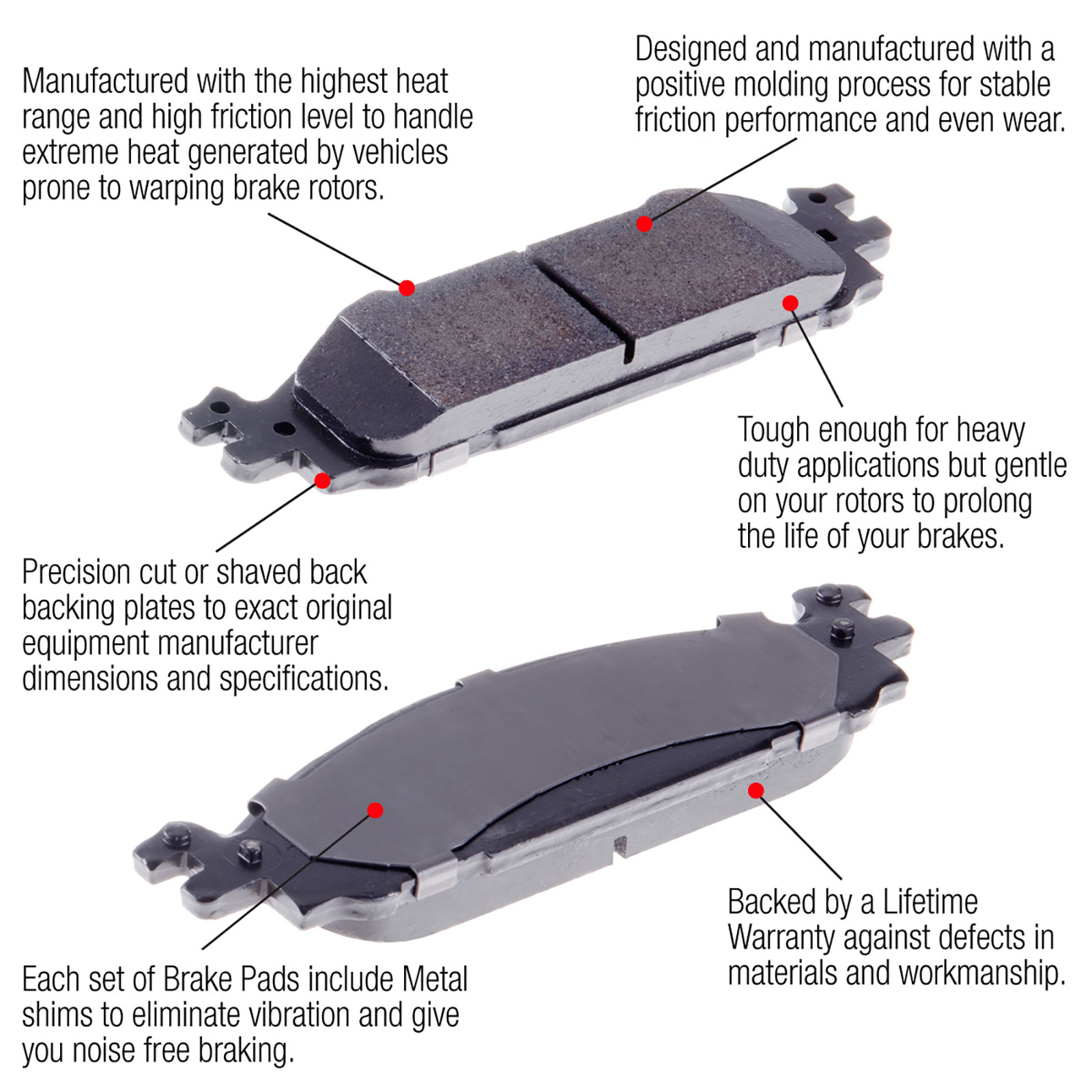 1993 Mazda Navajo Brake Pads - Premium Semi-Metallic Brake Pads