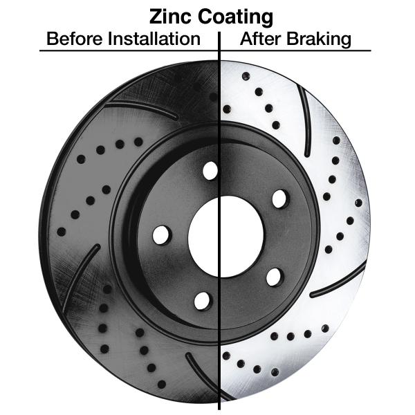1982 Nissan 280ZX Turbo Cross Drilled & Slotted Brake Rotors