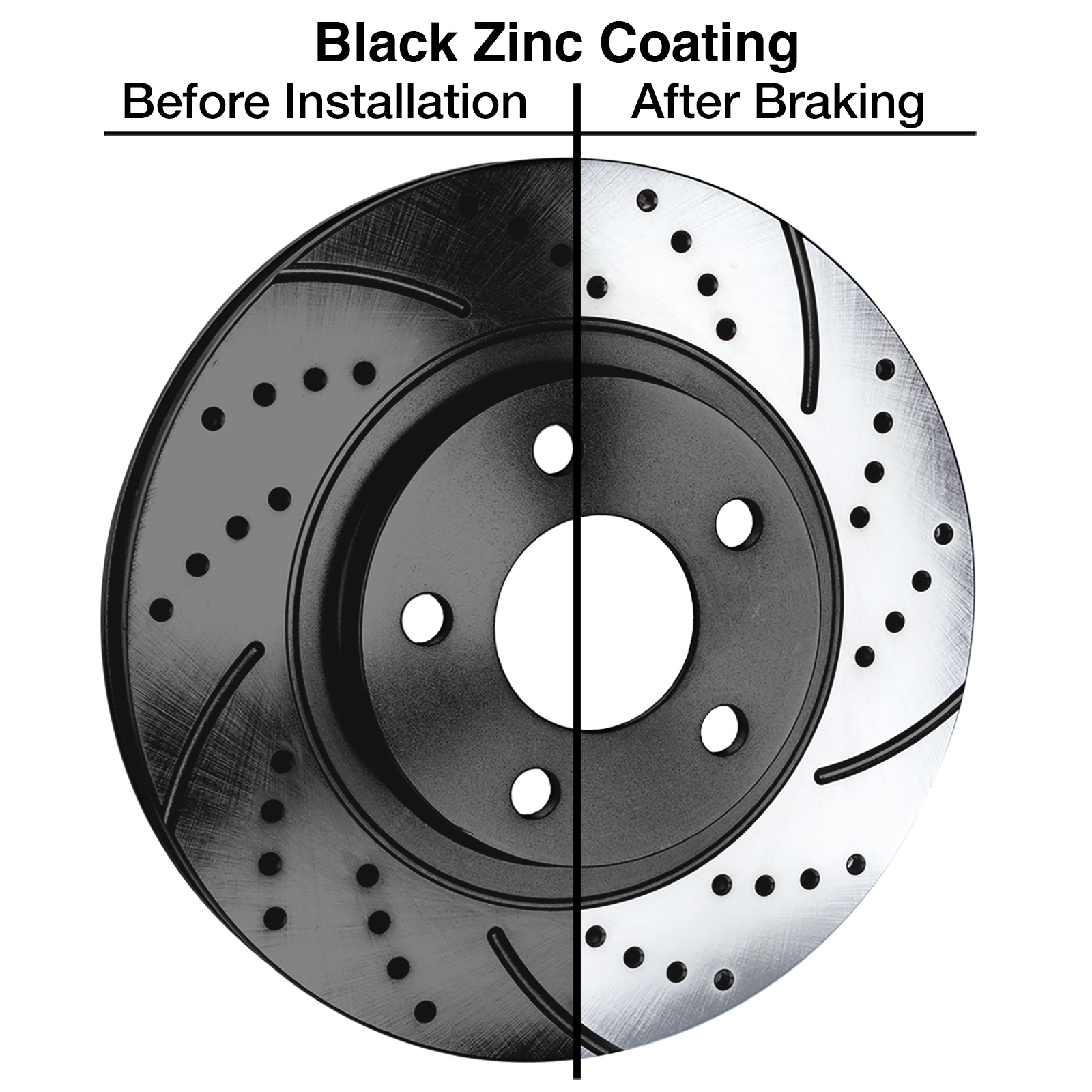 1998 Dodge Avenger Cross Drilled & Slotted Brake Rotors