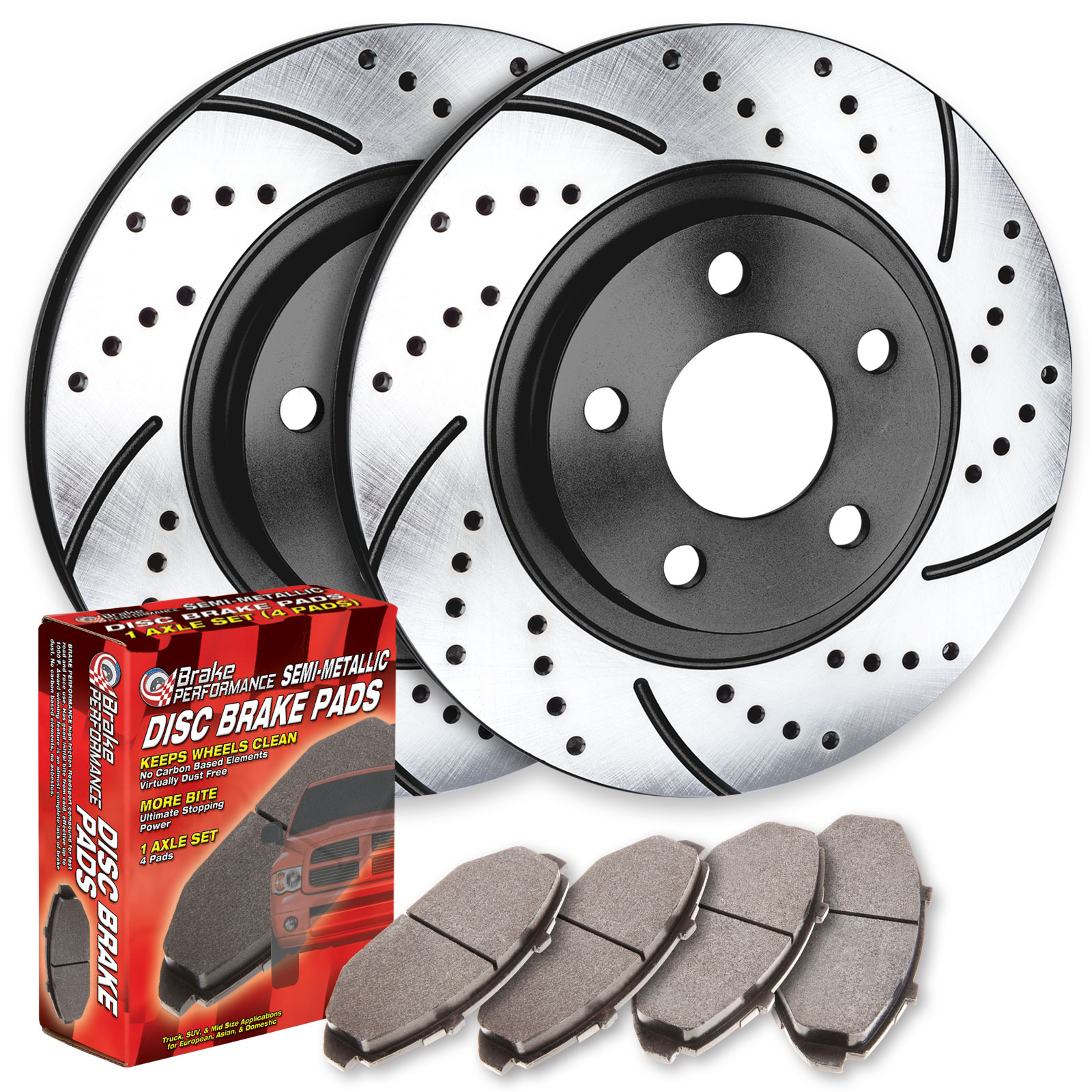 1987 Suzuki Samurai Cross Drilled & Slotted Brake Pad and Rotor