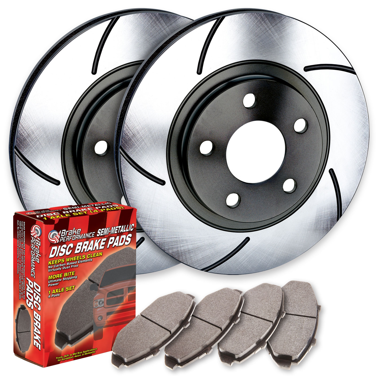 1993 Nissan 300ZX Slotted Brake Pad and Rotor Kit - Performance