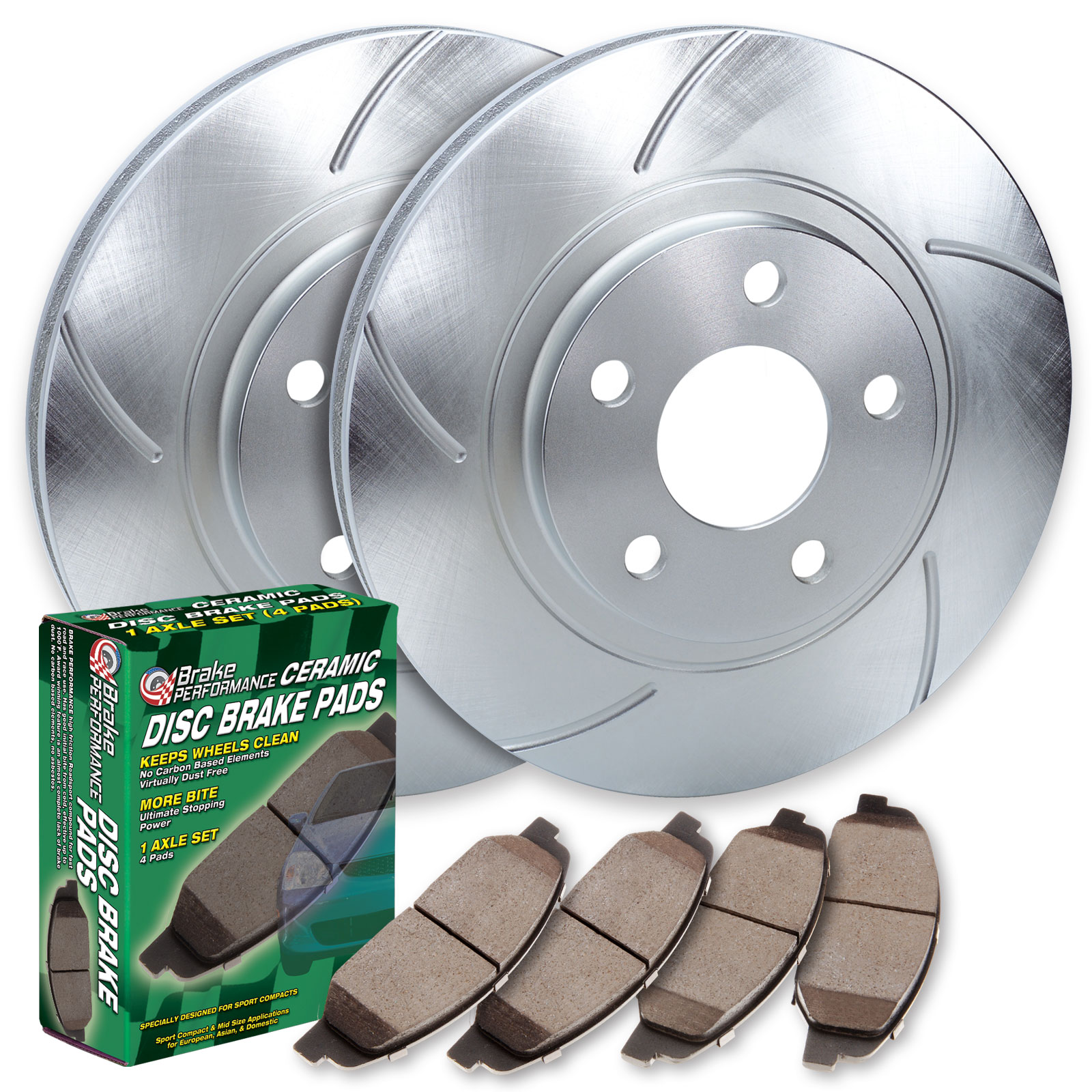 RJDC.ページ 1969 Opel GT Slotted Brake Pad and Rotor Kit - Performance